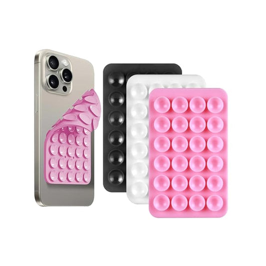 double side sticky suction cup (black, white, pink)