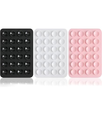 Sticky suction cup (black, white, pink)